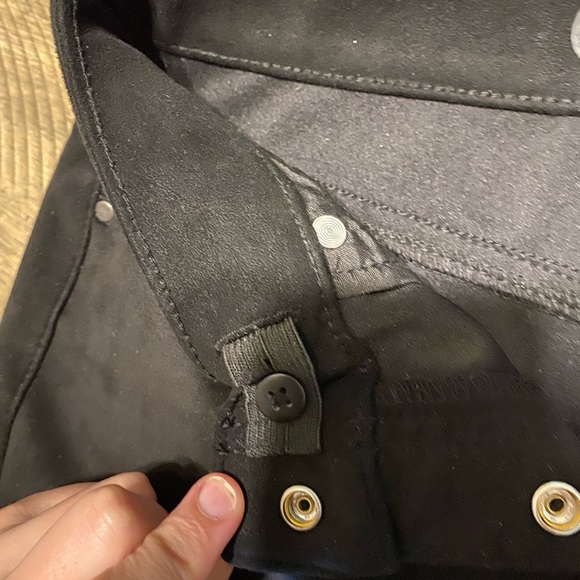 Black Suede Button Up Mini Skirt - Picture 3 of 4